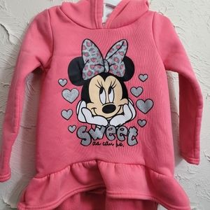 Girls Minnie Mouse Hooded Sweatshirt